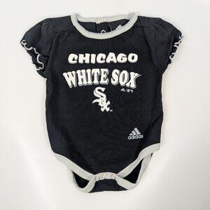 Adidas Chicago White Sox Short Sleeve Ruffled One Piece 0-3 Months